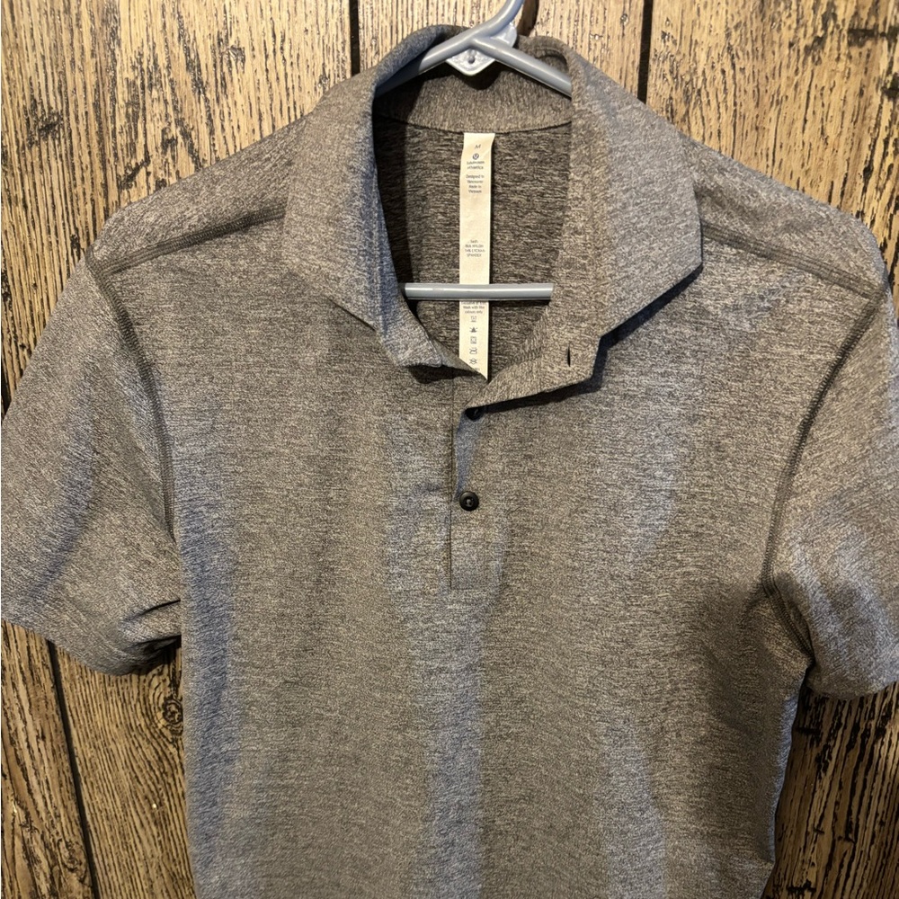 Lululemon Evolution Polo Button Down Mens Med - image 1
